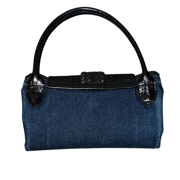 Y2K Brighton Denim Satchel Tote Shoulder Bag - Picture 3 of 15